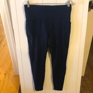 Jockey navy stash pocket leggings